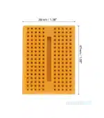 170 Tie Pin Points Mini Solderless Self-Adhesive Breadboard (Yellow) - Image 3