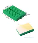 170 Tie Pin Points Mini Solderless Self-Adhesive Breadboard (Green) - Image 2
