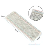 MB102 830 Points Solderless Prototype PCB Breadboard - Image 3